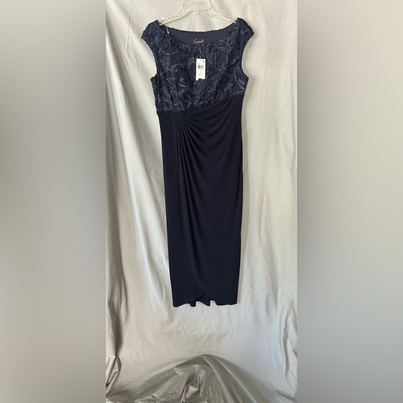 Connected Apparel Womens Textured Ruched Semi-Formal Dress - Picture 3 of 12